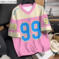 [Free Custom Name number]no.99 Dual Color Design Outdoor Sports Couple Jersey Football Jersey V-neck