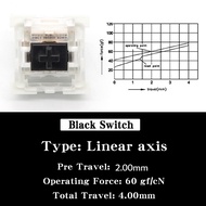Outemu Switch Mechanical Keyboard 3 Pin Linear LED Gaming MX Switch - O-20 - Black