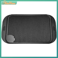 【Fast Delivery】16.5X9.5 Inch Cast Iron Griddle Rectangular Skillet Flat Pan for Gas Stovetop Oven Or