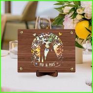 Wedding Greeting Card Heart Pattern Wooden Money Holder 20x15cm/7.87x5.91 Inches Money Holder Greeti