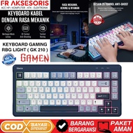 Gamen GK210 Gaming Keyboard Membrane 82 Key PBT Keycaps Blue mechanical keyboard RGB keyboard