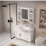 【Sg Sellers】 Bathroom Cabinet Vanity Cabinet Mirror Cabinet Toilet Cabinet Basin Cabinet Vanity Cabinet Bathroom Toilet Mirror Cabinet Ceramic Sink  With Mirror And Shelf Basin