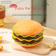 LINSBAYWU Stackable Cartoon Burger Seasoning Dish Set 7/5-Layer Creative Spit Bone Dish Unique Space