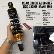 Rear Shock Absorber 330mm 1 PC Mio Click Beat Burgman Gear Gravis BLACK  MHR BRAND