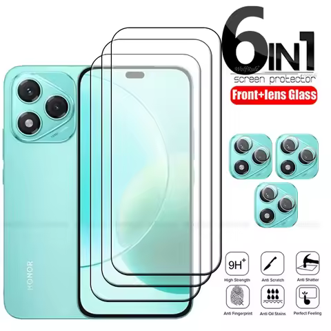 6-in-1 For Huawei Honor 400 Lite Glass For Honor 400 Lite Tempered Glass 9H HD Full Screen Protector