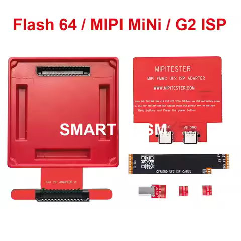 Flash 64 Box F64 ISP MiPitester MiPi Box For MINI & GEAR 2 EMMC ISP ADAPTER Repair tools ICfriend F6