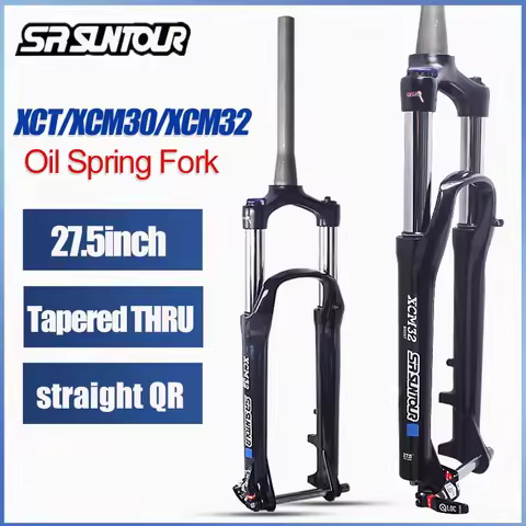 SR SUNTOUR XCT/XCM32 Bicycle Fork 27.5Inch 29inch Mtb Bike Oil spring Fork Straight/Tapered Tube Man