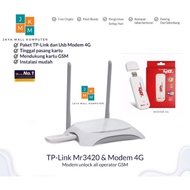 Modem Package]Tp-link MR3420+Modem 300Mbps 4G LTE+antenats9 2m