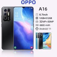 มือถือสมาร์ทโฟน OPPQ A16 จอใหญ่ 6.7 นิ้ว รองรับ 2 ซิมการ์ด มือถือ 12GB+512GB แบตเตอรี่ 6800mAh ประกันร้าน 12 เดือน