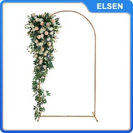 Elsen Kim Loại vòm Backdrop đứng vòm bóng bay đứng hình chữ nhật vàng đầu vòng cong Backdrop khung v