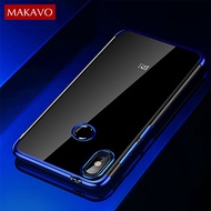 MAKAVO Case For Xiaomi Redmi Note 5 Luxury Soft Clear Plating Cover For Redmi Note 5 Note5 Pro Globa