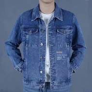 ✨2025✨ Kot untuk Jaket Lelaki Pure Cotton Blue Denim Jacket for Men, Washed Stretch Men's Jacket, Lo