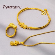 Pmrawc | 3D Gold-Plated Pixiu Necklace Women's Bracelet FJ212