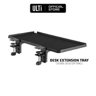 ULTi Clamp-On Desk Extension Tray Holder - No Drilling Required with 20kg Load Capacity