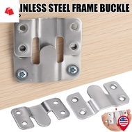 BK-1Pair Flush Stainless Steel Furniture Connector/ Picture Frame Display Interlock Hanging Buckle H