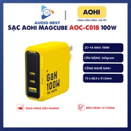 Củ Sạc Aohi The Youth 100W 3 Cổng (AOC C018) Hỗ Trợ PD/PPS/QC4 - Bảo Hành 12 Tháng