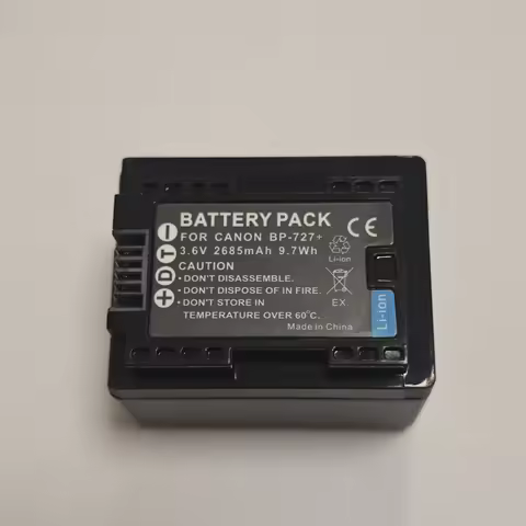 2685mAh BP-727+ BP 727 BP727 Camera Battery for Canon Vixia HF R70 HF R72 HF R700 HFR30 HFM50 HFM500