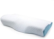 The Memory Pillow Can Relieve Neck Pain And Protect The Neck From Slow Recovery From Memory Foam beijingyuanbinshangmaoyouxiangongfg1 (Color : 4D grid tencel blue, Size : 50x30 cm)