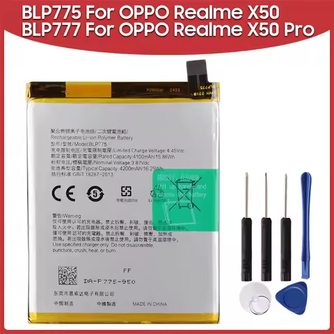 2024 Replacement Phone Battery BLP775 BLP777 For OPPO Realme X50 X50 Pro X50Pro Realme X3 Rechargabl