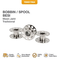 Bobbins / Spool Besi Mesin Jahit Traditional Kepala Hitam