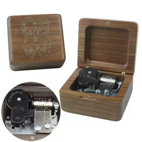 SOFTALK Solid Wood Coldplay-yellow Music Box Birthday, Christmas, Valentine's Day Gifts Gifts Sendin