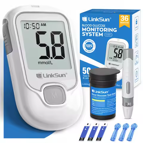 G-425-1 LinkSun Blood Glucose Meter Kit 50/100pcs Test Strips Lancets for Diabetes Monitor Digital G