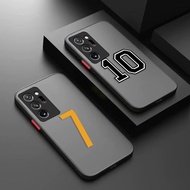 Soccer Jersey Number 7 10 9 Matte Phone Case For Samsung A02S A03 A03S A04E A05 A05S A06 A07 A20S A2