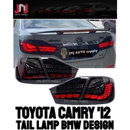 Toyota Camry 2012 - 2014 ACV50 tail lamp light bar BMW Lexus style Sequential Signal smoke colour