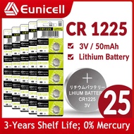 Eunicell 3V 50mAh CR1225 Coin Cells Batteries CR 1225 DL1225 BR1225 5020LC LM1225 Lithium Watch Rem