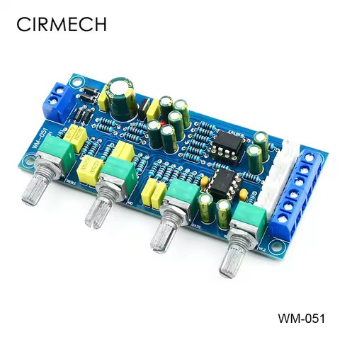 CIRMECH Tone board NE5532 OP-AMP HIFI Preamplifier Bass Treble Balance Volume Tone EQ Control Board 