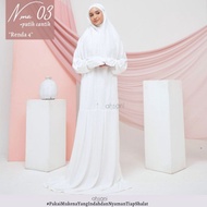 READY Mukena AHSANI NMA03 Rukuh Terusan Putih Dewasa Bahan Rayon