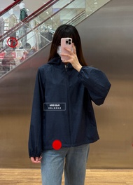 Japan NEW UNIQLO Womens Clothing Portable Uv-proof Hooded Jacket Check Waterproof Light Sun Protecti