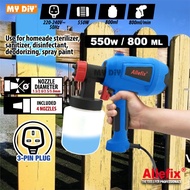 DIY Online4u - ALLEFIX ELECTRIC PAINT SPRAYER GUN 550W 800ML PAINT SPRAY 3 Way Spray Mode 4 Nozzle 1