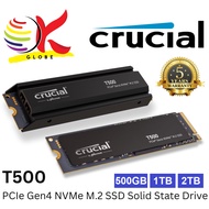 CRUCIAL INT SSD T500 PCIE GEN4 NVME M.2 2280 INTERNAL SOLID STATE DRIVE (WITH / WITHOUT HEATSINK) - 500GB / 1TB / 2TB