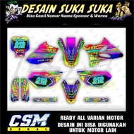 777 DECAL DECAL MOTORCYCLE YZ 85 OLD STICKER STICKER STRIPING BODY COLOR RAINBOW