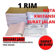 NOTA 1 RIM Custom 1 2 3 Rangkap / Ply Surat Jalan Kwitansi Bon Invoice
