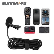 Sunnylife Lavalier Microphone for Insta360 One RS X3 X2 Accessories Effective Noise Reduction/X3 MIC