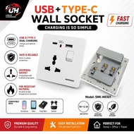 M0301 1G USB + TYPE-C MULTI WALL SOCKET CHARGING (1002430)