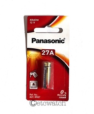 ถ่านอัลคาไลน์ Panasonic  ถ่านรีโมทรถยนต์ ถ่านกริ่งไร้สาย 27A A27 LRV27A 12V (1 ก้อน) 1BPA