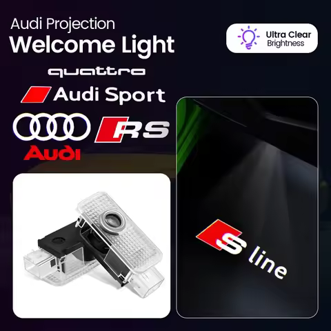 Car Door Decoration Laser Projector Logo Lights LED HD Welcome Lamp For Audi A1 A3 8P 8V A4 A5 A6 A7