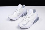 桃子代購～潮品Nike Air Max 270 Flyknit 純白 網面 氣墊 緩震 休閒 運動 慢跑鞋 AO102