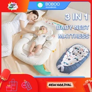 ⭐READY STOCK⭐ Tilam Baby Nest Bed 4 in 1 Baby Mattress Portable Baby Cot Cotton Pillow Washable Cover Newborn Tilam Kekabu Bayi