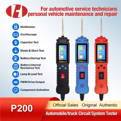 Portable P100 P100 Pro Multifunctional DC Voltage PWN Signal AC Battery Tester P200 Automobile Car T