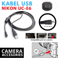 Nikon Camera USB Data Cable (Type UC-E6) D3300 D3200 D5300 D5000 D5100 D5500 D7100 D7200 [Shootret]