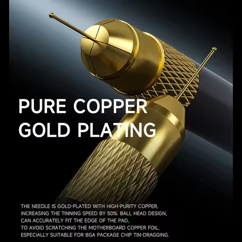 MECHANIC SW-5S Pure Copper Gold Plating Tin-Dragging 5 Needles Ball Head Soldering Pen for Inline Se