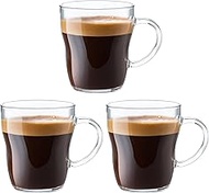 Toyo Sasaki Glass Heat-resistant Mug, 11.2 fl oz (330 ml), Set of 3, Made in Japan, Dishwasher Safe,
