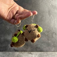 GANTUNGAN Capybara Amigurumi Crochet Keychain | Capybara Knitted Keychain