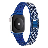 สายนาฬิกาแฟชั่นสำหรับ Apple Watch 7/6/5/iWatch3/4/5/SE พร้อมสตั๊ดรูปเพชร กล่องเก็บของแบบธุรกิจ