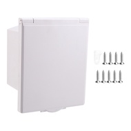 (BVWG) 16A 220V Waterproof Power Outlet External 3Pin Flush Female Socket Plug for RV Motorhome Trai