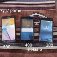 hp Android Samsung j7 prime dan Nokia 5